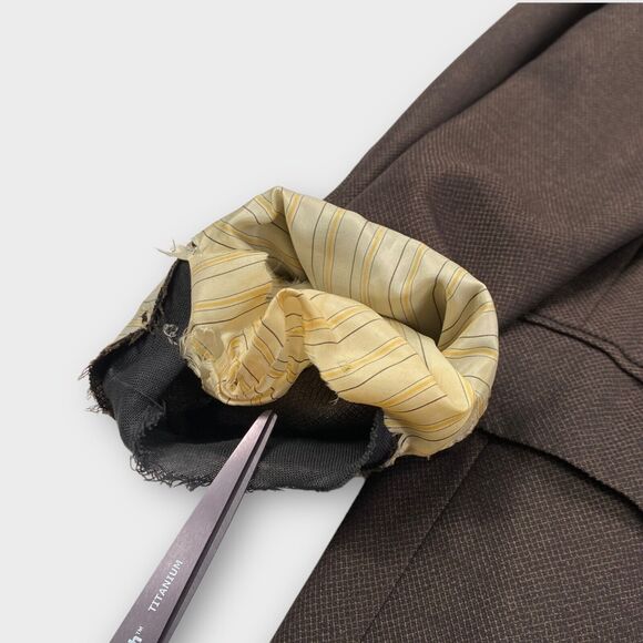 Ermenegildo Zegna Blazer Mens 48R Trofeo Roma Textured Brown Sport Jacket Vented - Picture 13 of 15